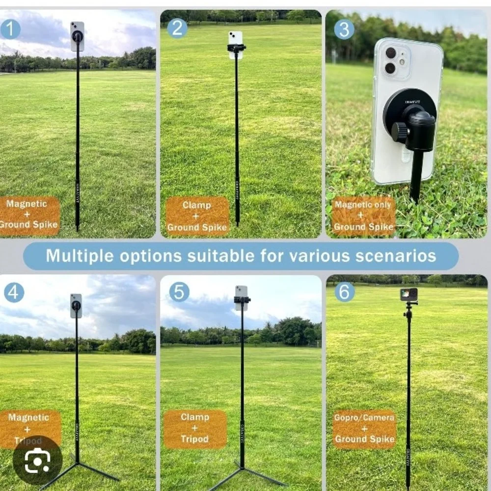 GREATYYT | Magnetic Phone Mount Tripod – Versatile Golf Swing Stand | NWT - Picture 5 of 15